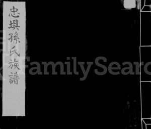 1933年修孙氏族谱忠埧 广东孙姓电子版家谱下载
