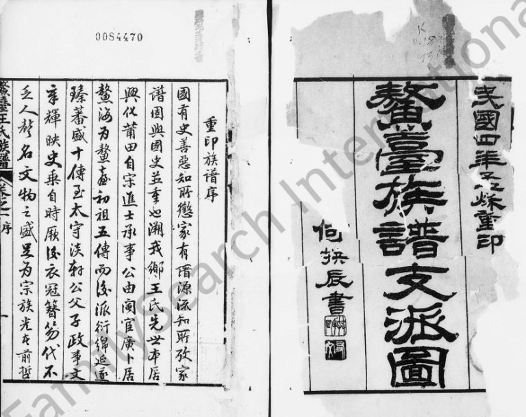1915年修鳌台王氏族谱[8卷]广东深圳王姓电子版家谱下载