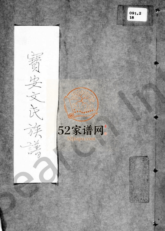 1910年修宝安县文氏族谱 广东深圳文姓电子版家谱下载