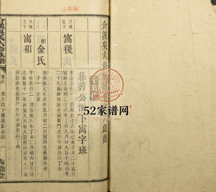 1934年介溪吴氏六修族谱 湖南永新 广东梅县表德堂吴姓电子版家谱下载