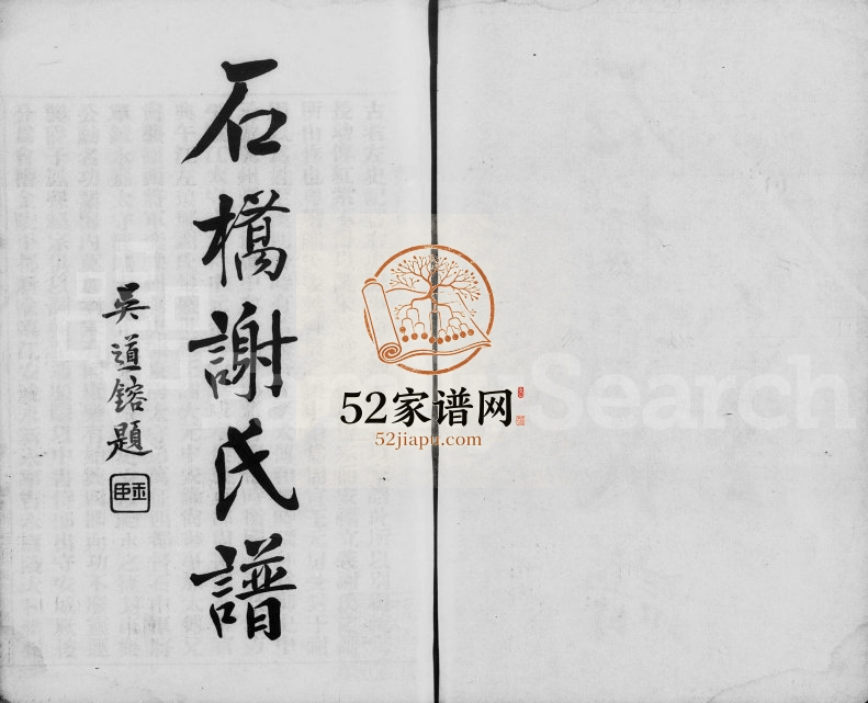 1919年修石桥谢氏谱[2卷]广东番禺谢姓电子版族谱下载