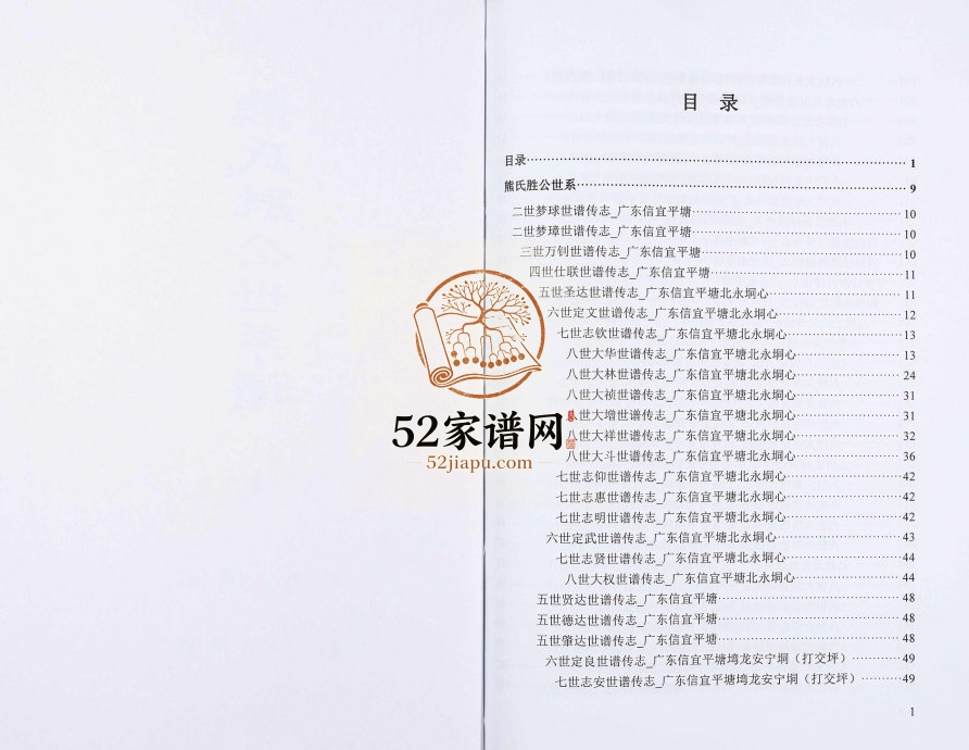 2015年修熊氏胜公世系谱[3卷]广东信宜熊姓电子版族谱下载