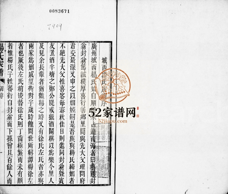 1919年修城西杨氏家谱 广东顺德 南海杨姓电子版族谱下载