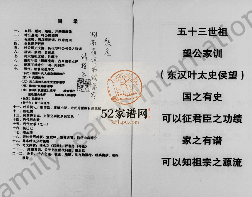 2001年修南阳叶氏大成宗谱[上下2卷]广东梅县 惠阳庆善堂叶姓电子版族谱下载