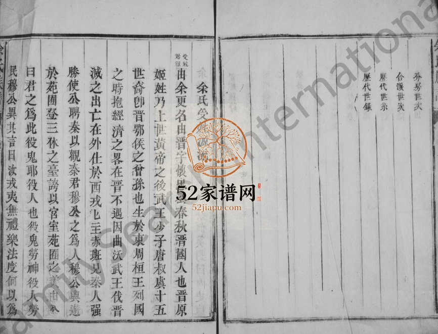 1881年修余氏族谱武溪衍流太一公派下[10卷]广东乳源余姓电子版家谱下载
