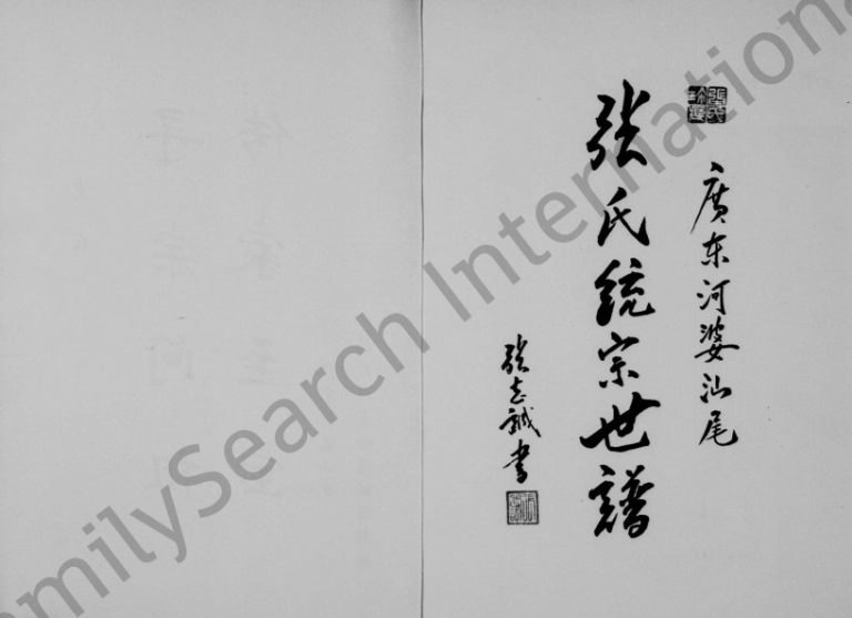 1993年修张氏统宗世谱 广东揭阳 汕尾张姓电子版族谱下载