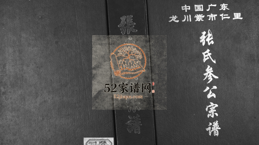 2001年修中国广东龙川紫市仁里张氏参公宗谱 清河堂张姓电子版族谱下载