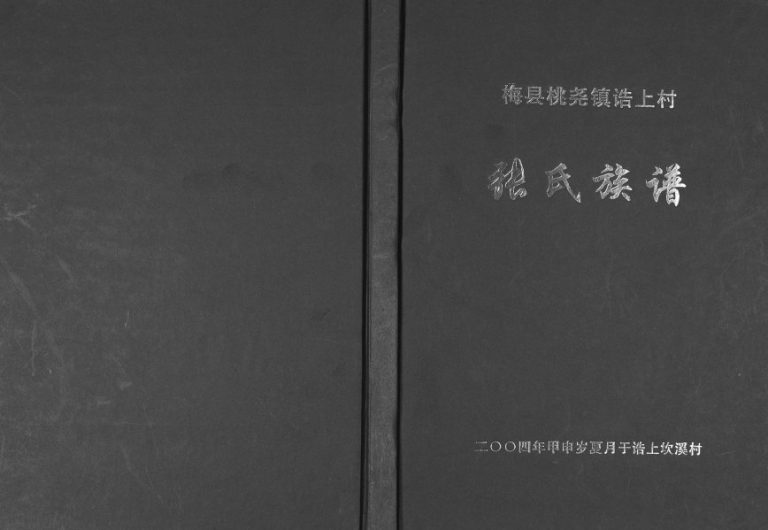 2004年修梅县桃尧镇诰上坎溪村张氏族谱 广东清河堂张姓电子版家谱下载