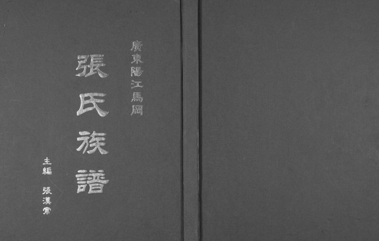 2009年修广东阳江马冈张氏族谱张姓电子版家谱下载