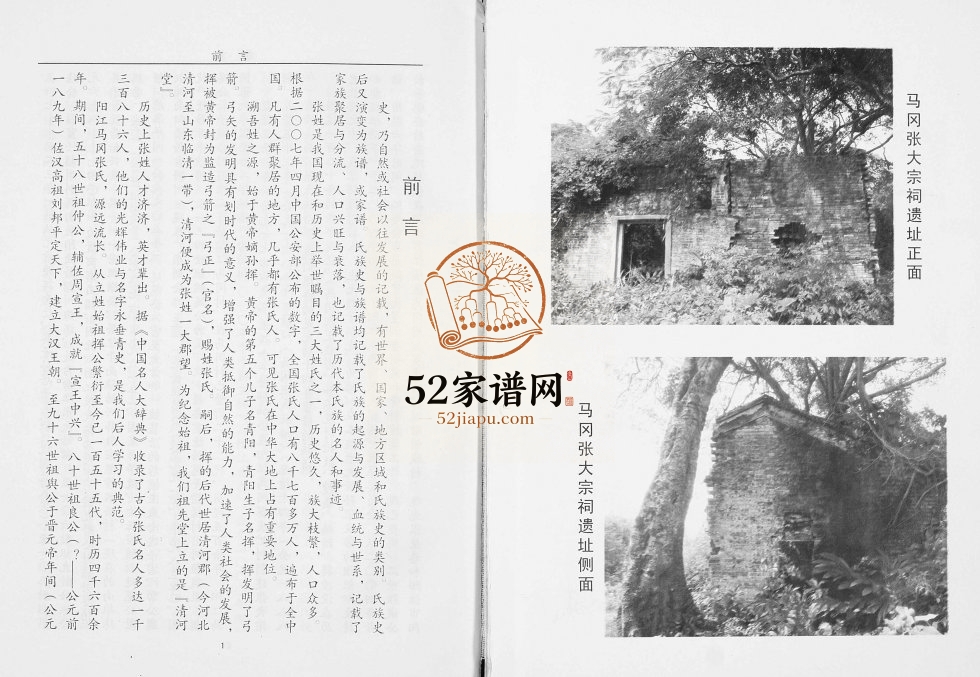 2009年修广东阳江马冈张氏族谱张姓电子版家谱下载