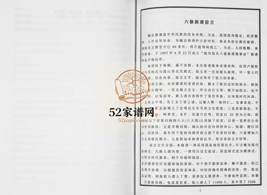 1999年六修张氏族谱 广东始兴张姓电子版家谱下载