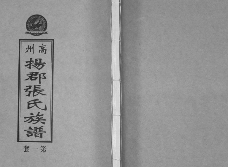 2016年修高州扬郡张氏族谱[10卷]广东张姓电子版家谱下载