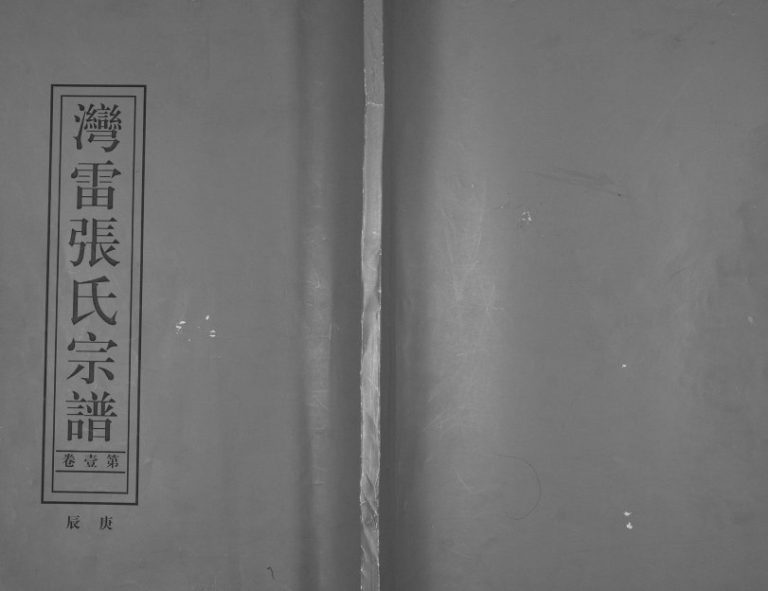 1996年修湾雷张氏宗谱[16卷]广东乐昌张姓电子版族谱下载