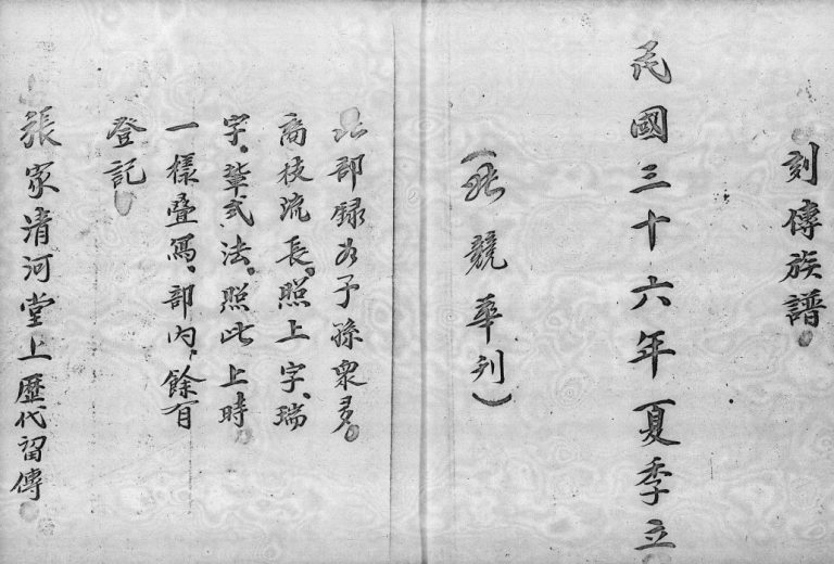 1947年修围头乡张家族谱 广东东莞 香港张氏电子版家谱下载