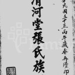 1982年修清河堂张氏族谱 广东揭阳 台湾新竹张姓电子版家谱下载