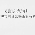 2008年修重庆市巴县云篆山石马乡张氏家谱 巴南张姓电子版族谱下载