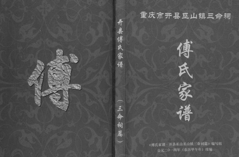 2015年修重庆市开县巫山镇三命祠（续编）傅氏家谱傅姓电子版族谱下载