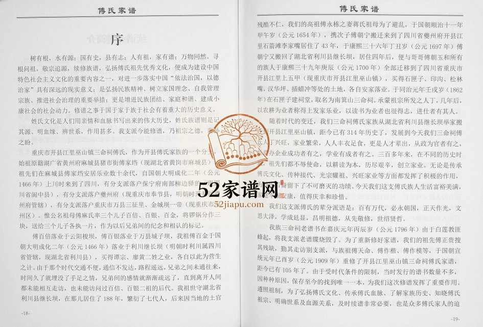 2015年修重庆市开县巫山镇三命祠（续编）傅氏家谱傅姓电子版族谱下载