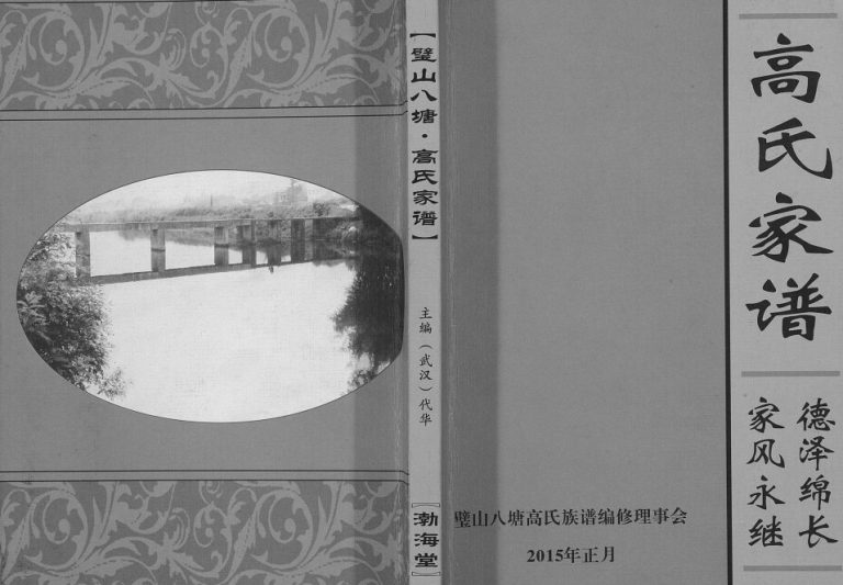 2015年修高氏家谱[不分卷]重庆 璧山高姓电子版族谱下载
