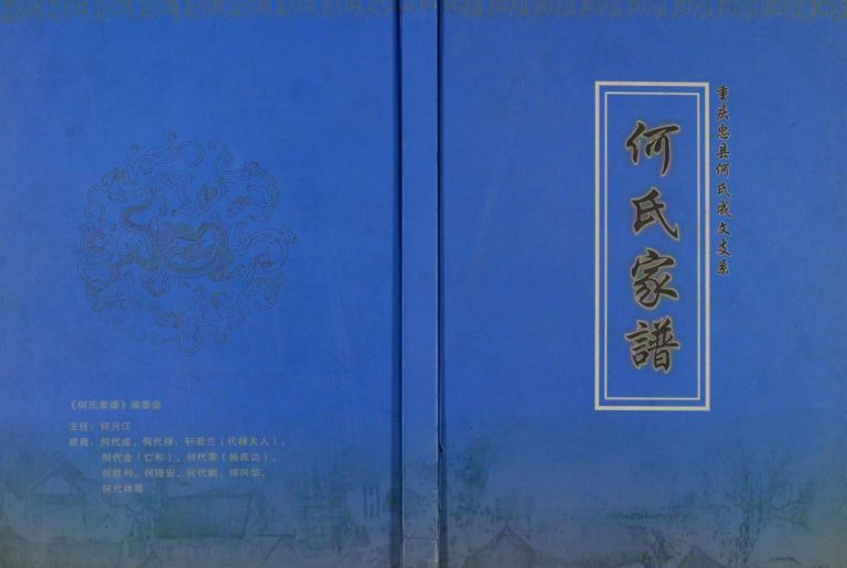 2013年修何氏家谱.重庆忠县何氏成文支系何姓电子版族谱下载