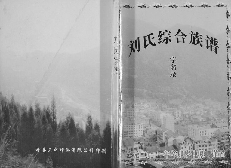 2011年修刘氏综合族谱字名录[不分卷]重庆 开州区刘姓电子版家谱下载