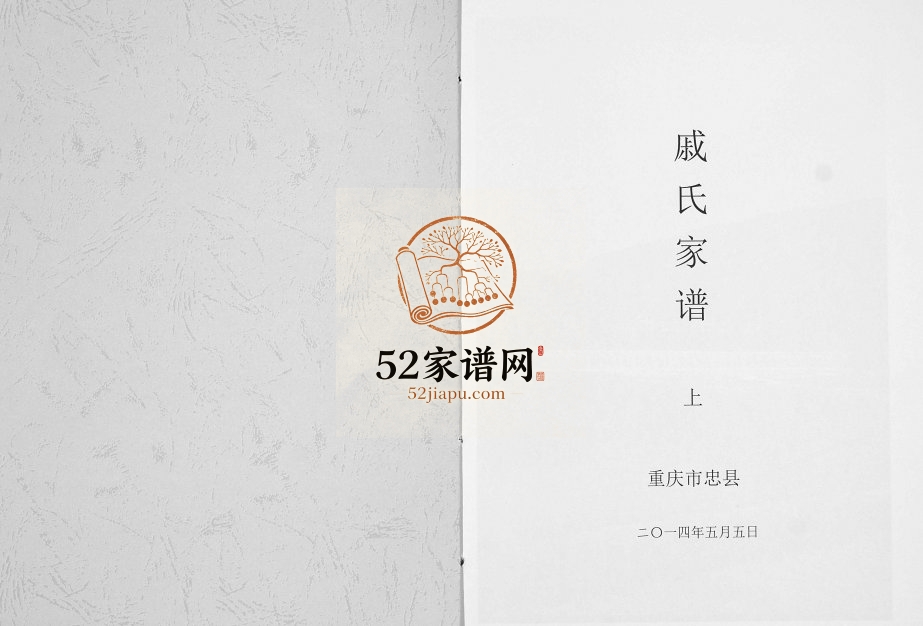 2014年修重庆市忠县戚氏家谱戚姓电子版族谱下载