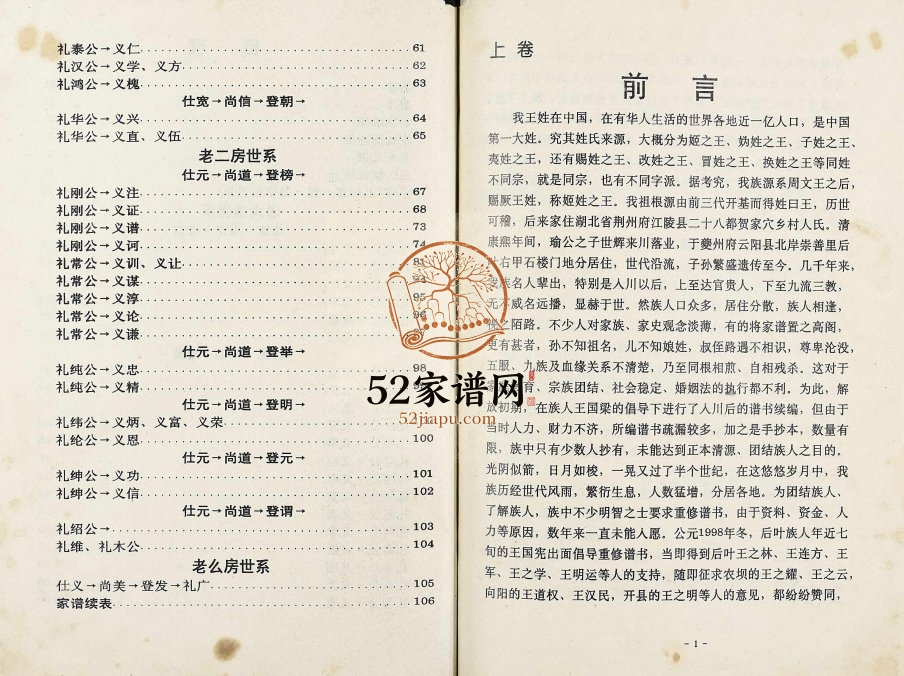 1999年修王氏族谱[2卷]重庆 云阳王姓电子版家谱下载