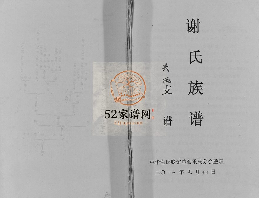 2012年修谢氏族谱.兴凤支谱 重庆 开州区谢姓PDF电子版家谱下载