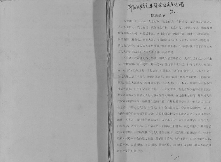 2012年修谢氏族谱开县白鹤红果登金公后裔支谱 重庆 开州区宝树堂谢姓PDF电子版家谱下载
