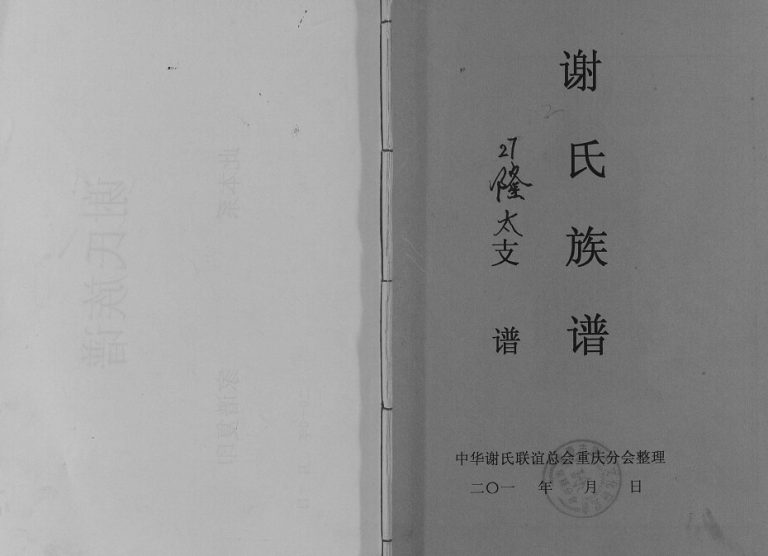 2011年修谢氏族谱隆太支谱 重庆 开州区谢姓pdf电子版家谱下载