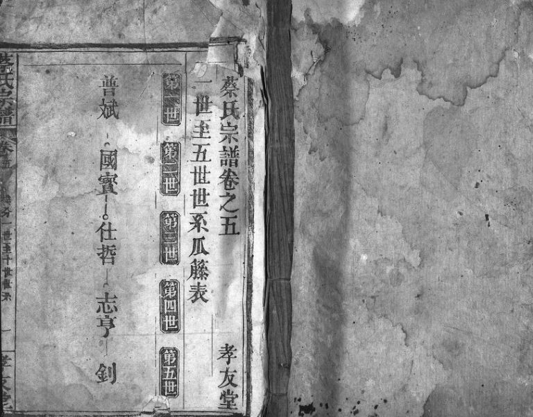 1939年修蔡氏宗谱[残卷]四川金堂 湖北竹山孝友堂蔡姓电子版族谱下载