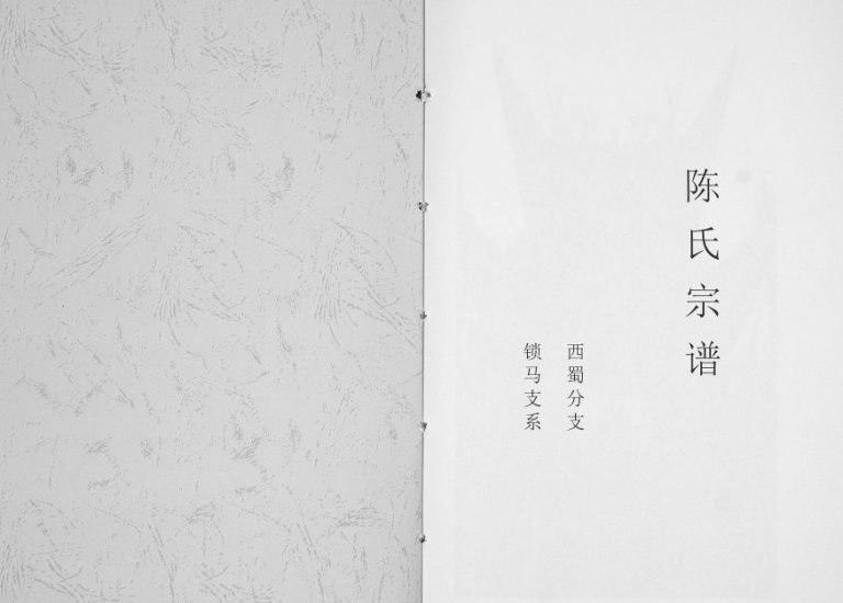 1990年修陈氏宗谱锁马支系 西蜀分支[不分卷]四川叙永陈姓电子版族谱下载