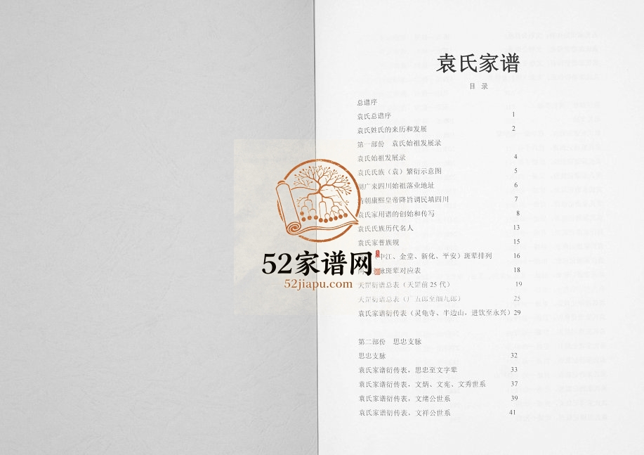 2009年修袁氏族谱 四川中江袁姓电子版家谱下载