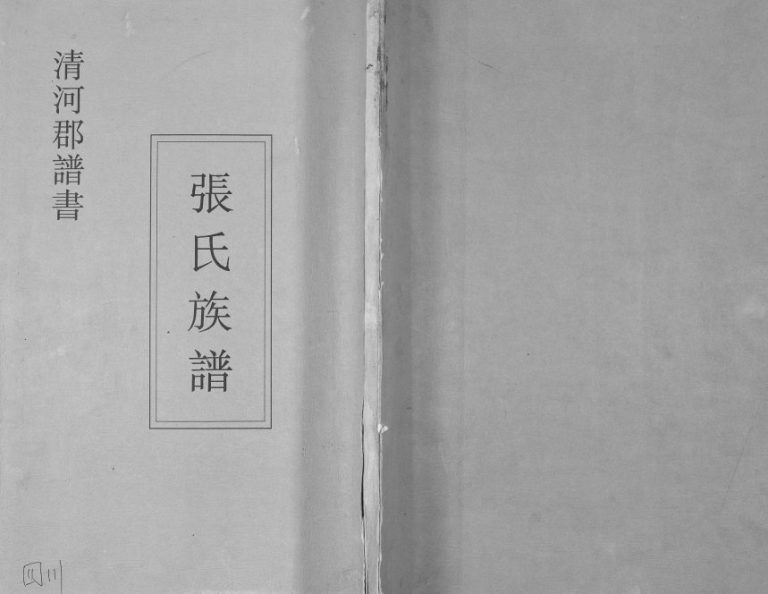 2009年修清河郡谱书张氏族谱 四川成都张姓电子版家谱下载
