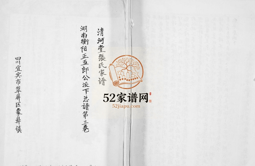 1916年修清河堂张氏家谱湖南衡阳为正五郎公派下总谱第[三卷]四川翠屏张姓电子版族谱下载