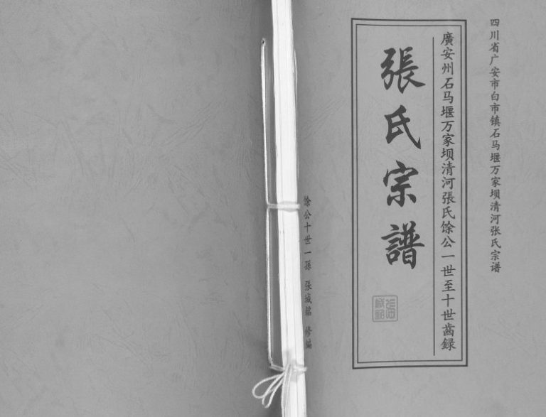 2009年修张氏宗谱 四川广安张姓电子版族谱下载