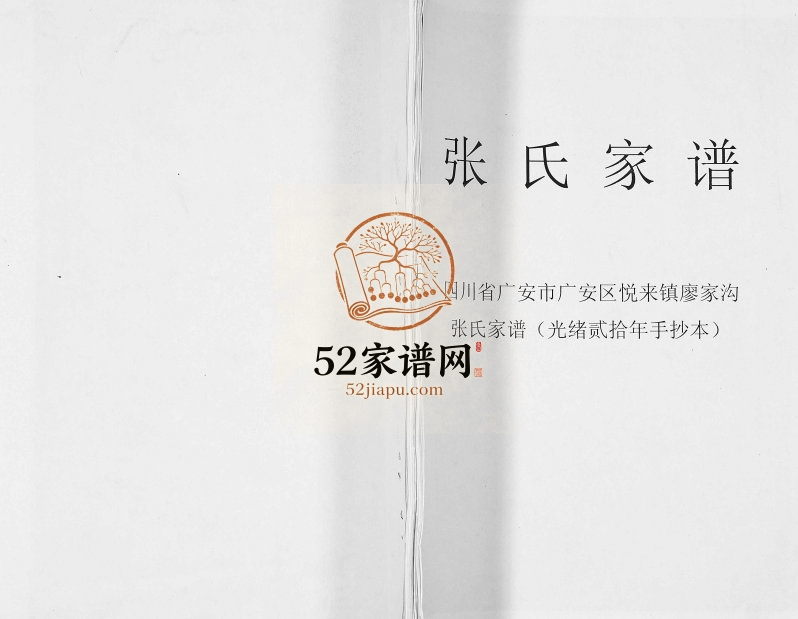 1985年修张氏家谱 四川广安张姓电子版族谱下载