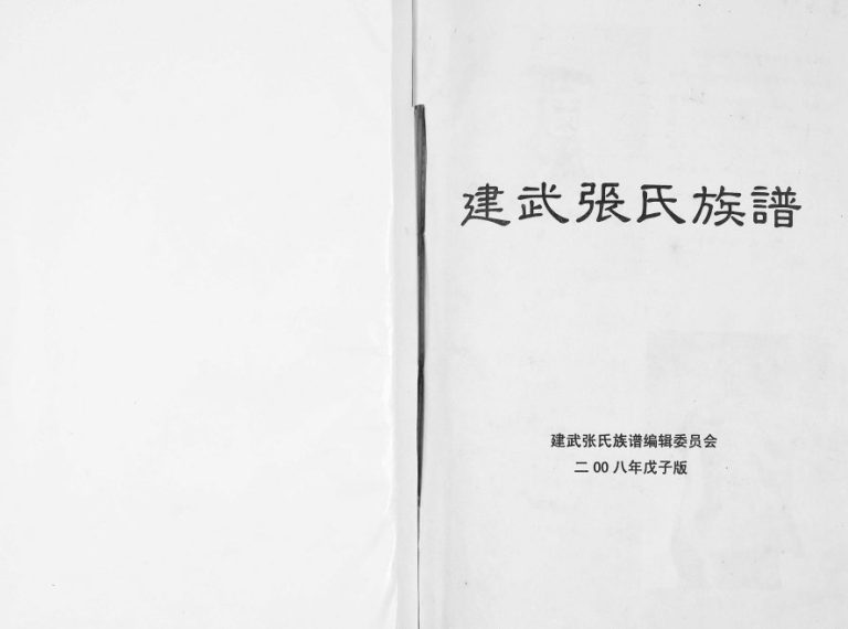 2008年三修建武张氏族谱 四川兴文张姓电子版家谱下载