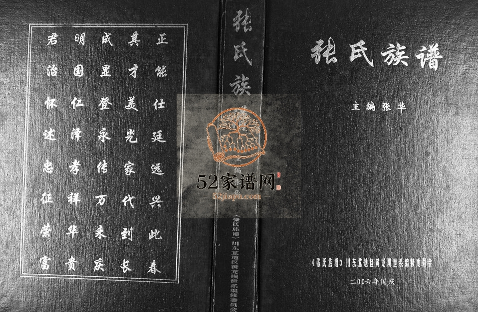 2006年修张氏族谱 四川达州黄龙坝世系张姓电子版家谱下载