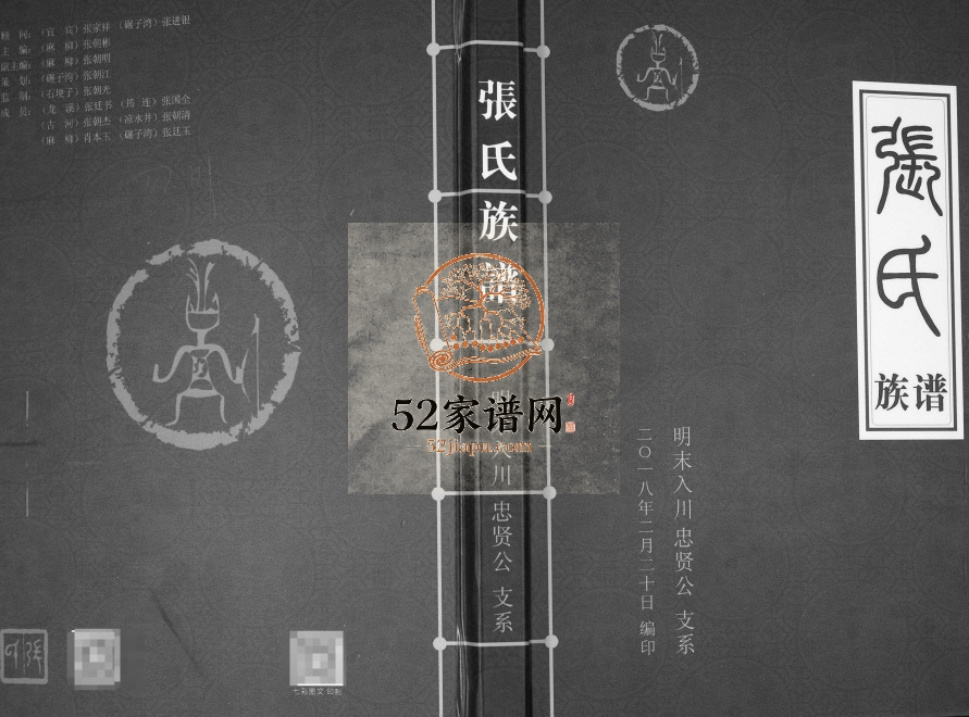 2018年修张氏族谱明末入川忠贤公支系 四川宜宾张姓电子版家谱下载