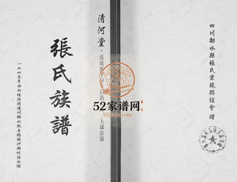 2017年修清河堂张氏族谱张说派下应斗后裔大珪大球公房 四川邻水张姓电子版家谱下载