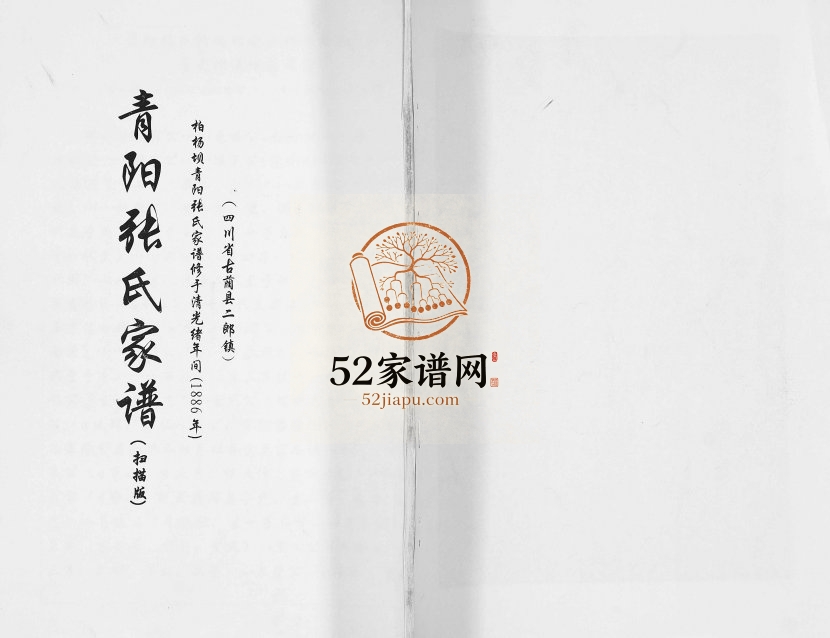 1886年修青阳张氏柏杨坝创业始祖大和公支系家谱 四川古蔺张姓电子版族谱下载