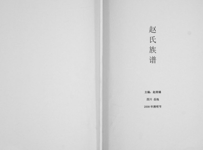 2008年续修赵氏族谱[不分卷]四川岳池赵姓电子版家谱下载