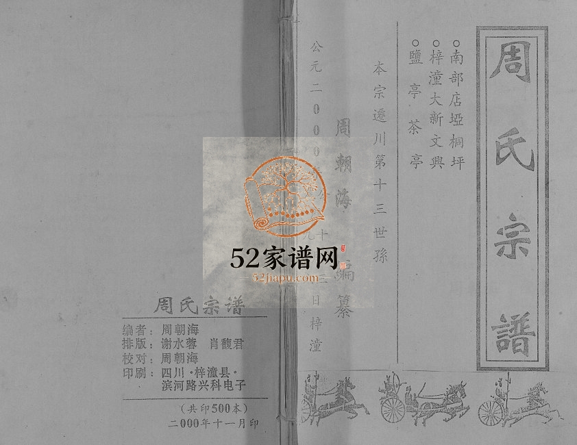 2000年修周氏宗谱 四川剑阁周姓电子版族谱下载