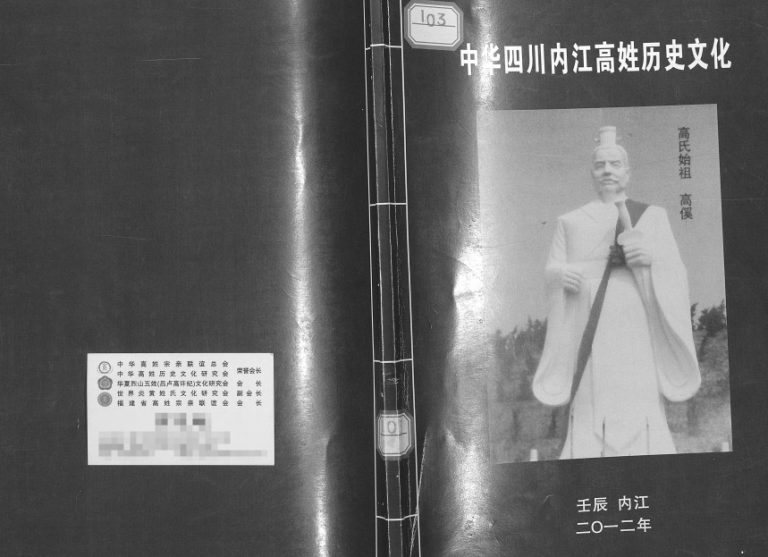 2013年修中华四川内江高姓历史文化 高氏电子版族谱下载