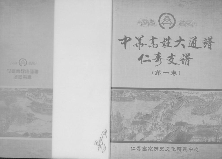 2015年修中华高姓大通谱仁寿支谱 四川高氏电子版族谱下载