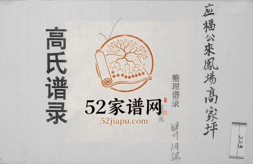 2000年修高氏谱录 四川内江高姓电子版族谱下载