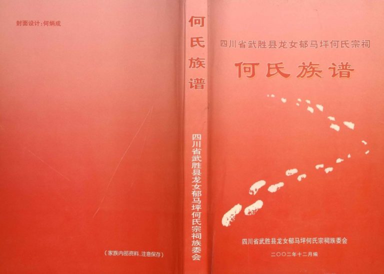 2002年二修四川武胜县龙女郁马坪何氏宗祠何氏族谱 何姓电子版家谱下载