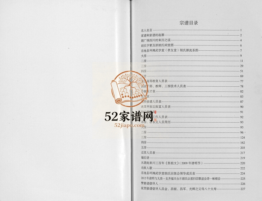 2013年三修武学堂胡家宗谱 四川岳池胡氏电子版族谱下载