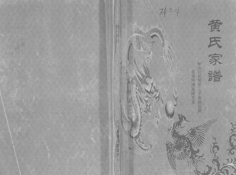 2014年修黄氏家谱峭山公长房第三子黄询后裔岳池坪滩嘉陵支系 四川黄姓电子版族谱下载